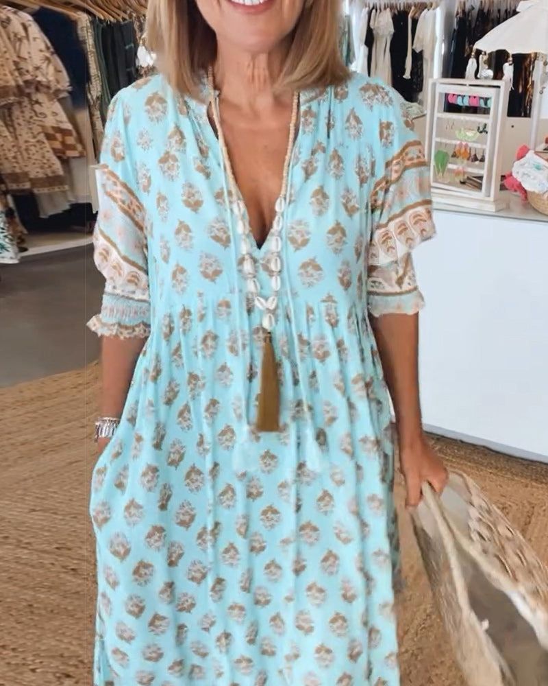 LÉANA™ – Let Kjole med Print