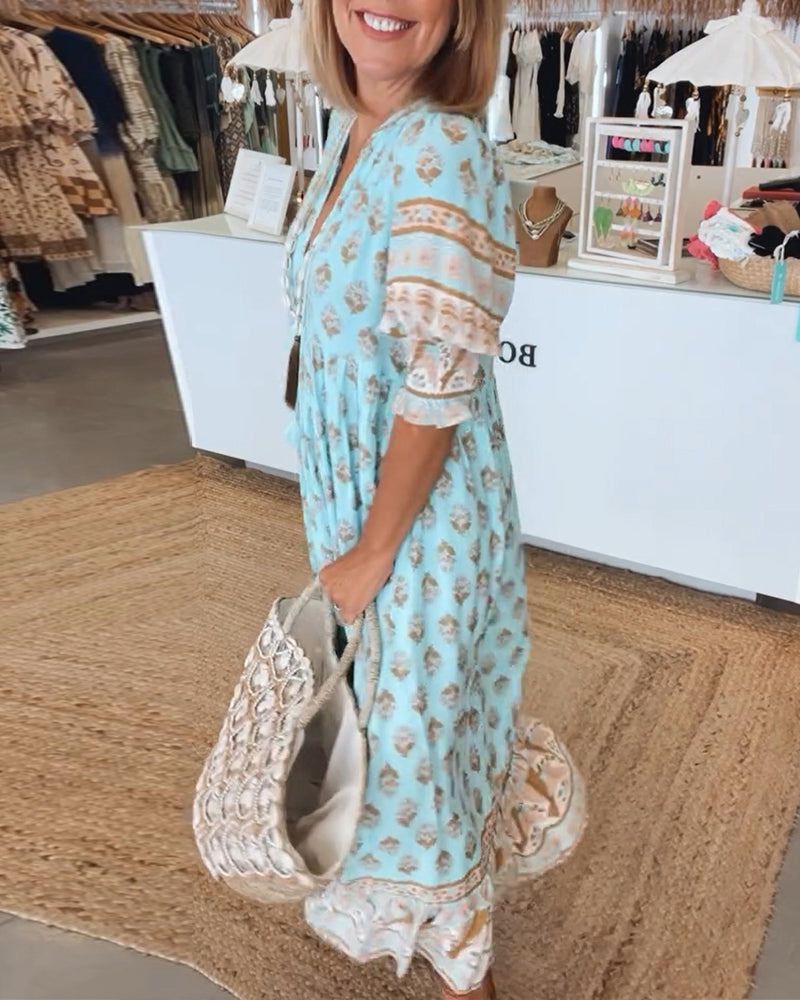 LÉANA™ – Let Kjole med Print