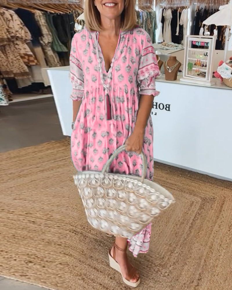 LÉANA™ – Let Kjole med Print