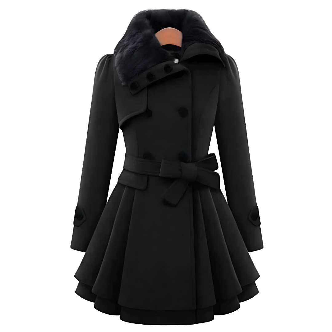Velo™ | Elegant Trenchcoat med Bæredygtig Pels