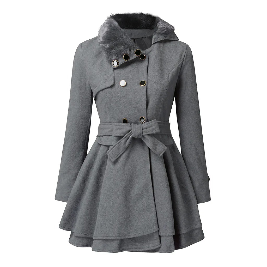 Velo™ | Elegant Trenchcoat med Bæredygtig Pels