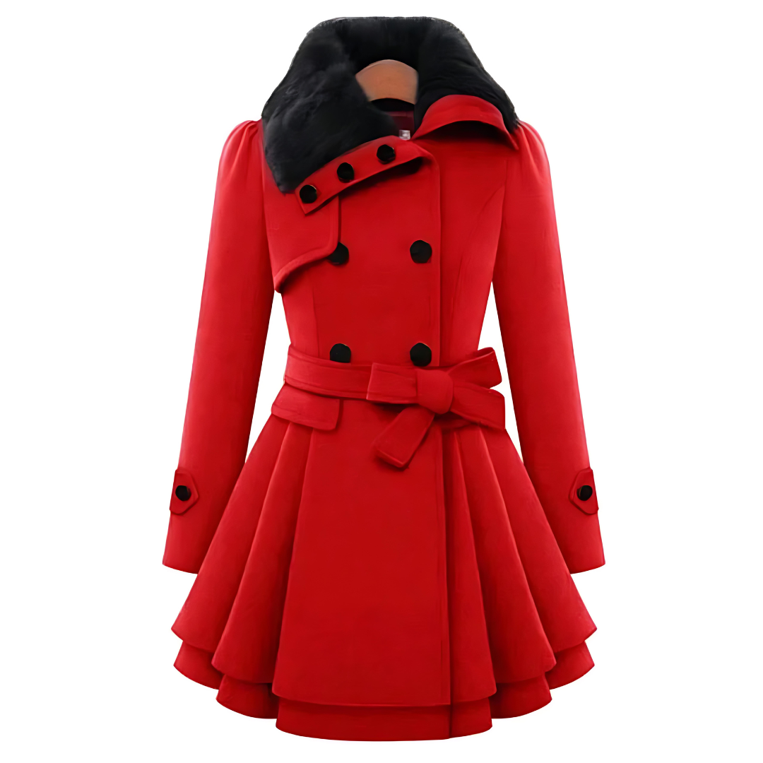 Velo™ | Elegant Trenchcoat med Bæredygtig Pels
