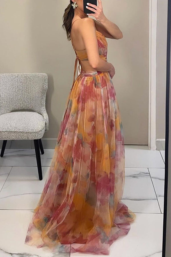 Alma | Elegant Blomsterkjole i Maxi-længde