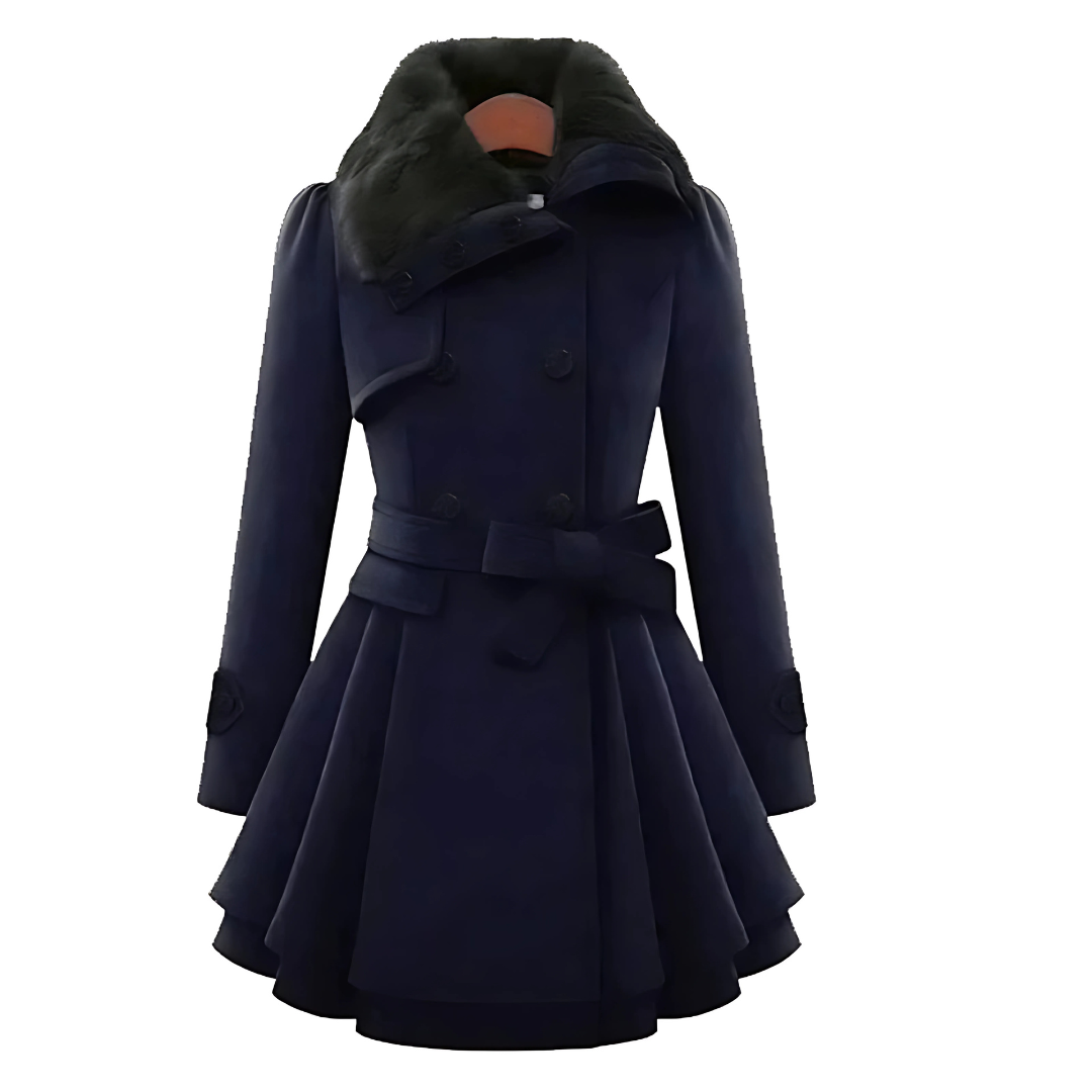Velo™ | Elegant Trenchcoat med Bæredygtig Pels