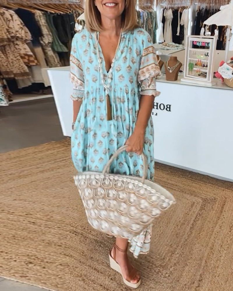 LÉANA™ – Let Kjole med Print