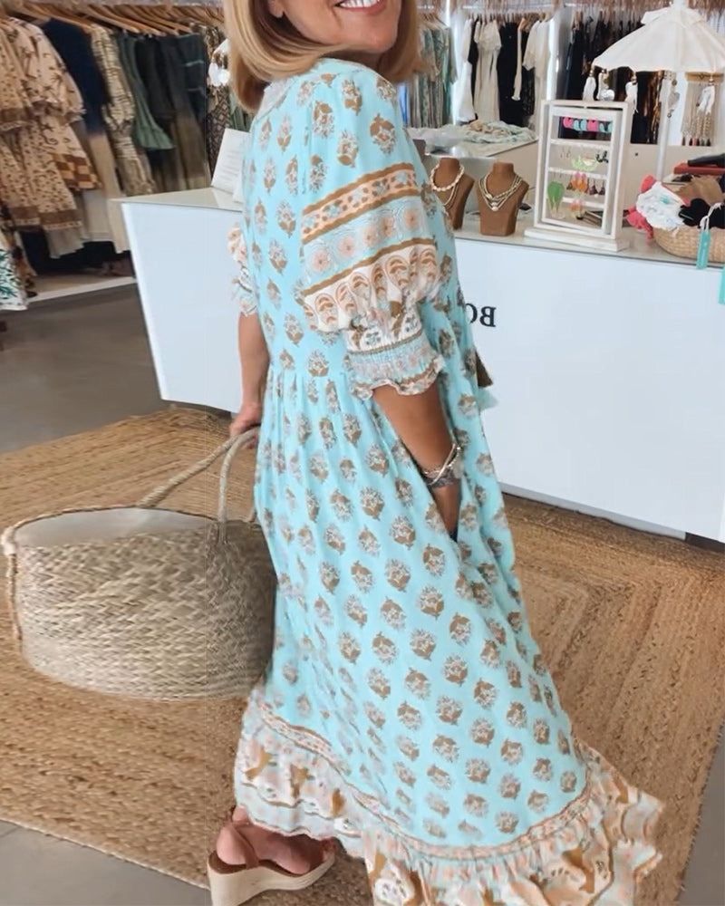 LÉANA™ – Let Kjole med Print