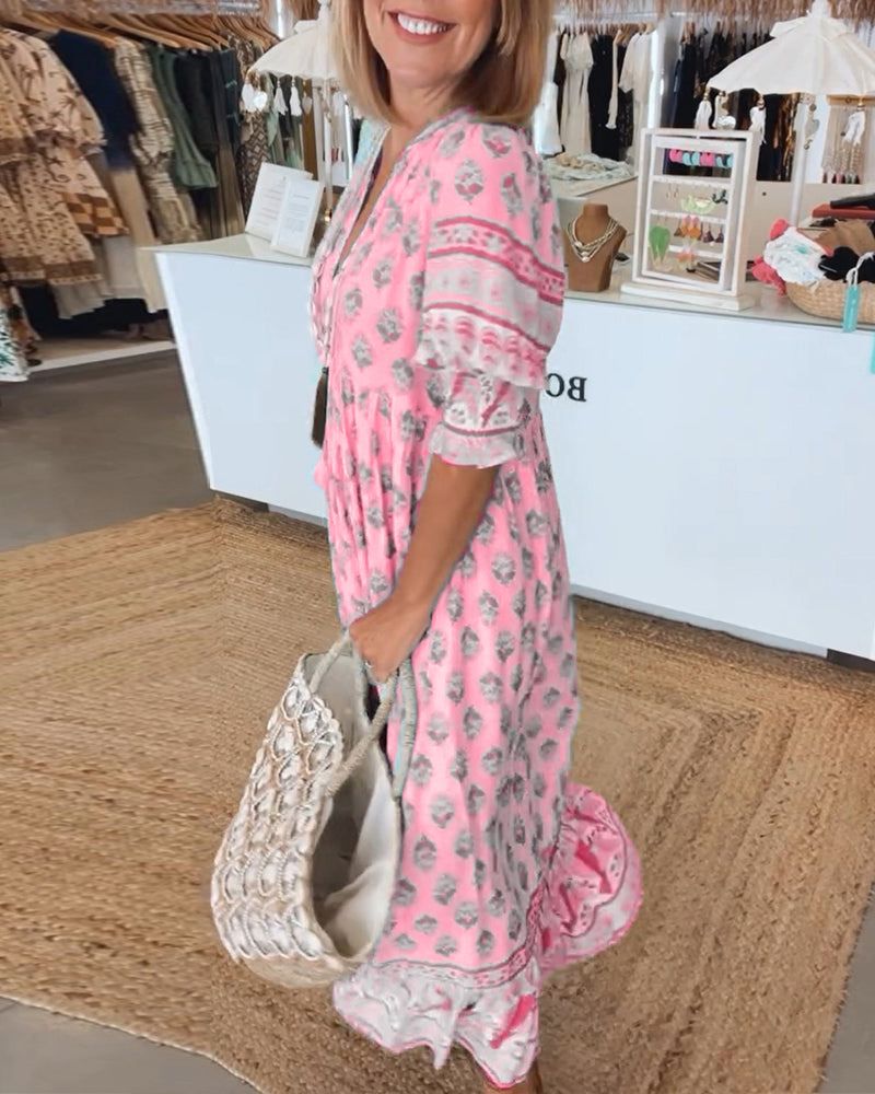 LÉANA™ – Let Kjole med Print