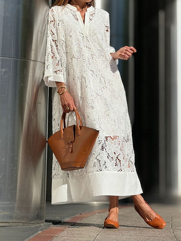 ANAÏS™ – Løs Bomuldskjole med Print
