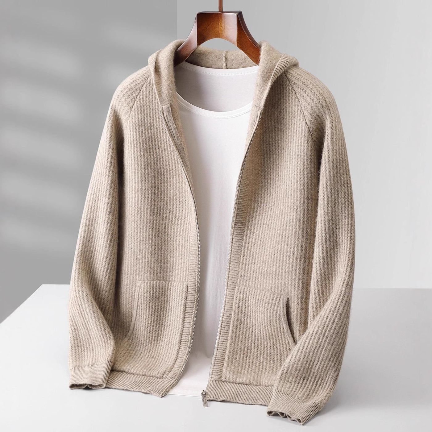 LOUREN™ | Cashmere Hættetrøje med Lynlås