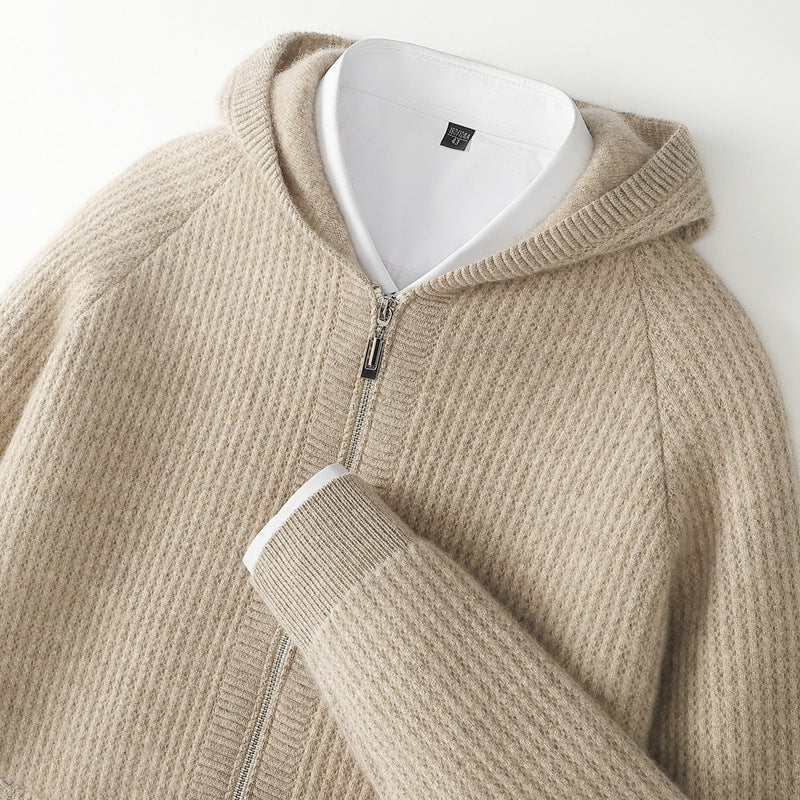 LOUREN™ | Cashmere Hættetrøje med Lynlås