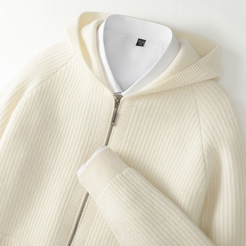 LOUREN™ | Cashmere Hættetrøje med Lynlås