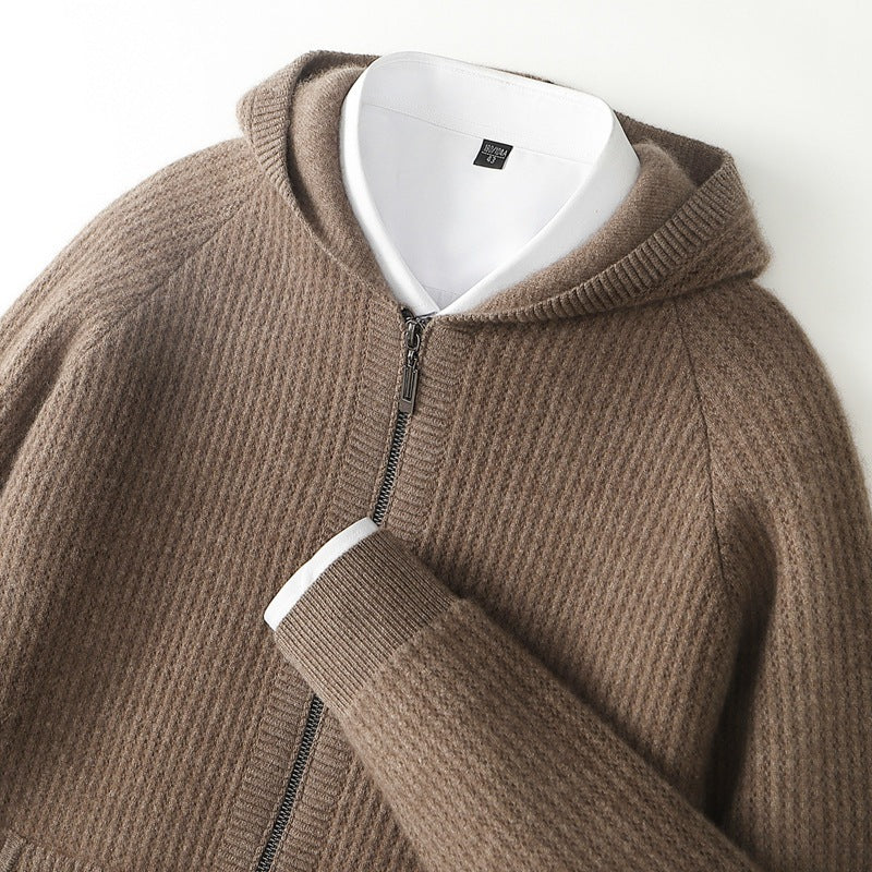 LOUREN™ | Cashmere Hættetrøje med Lynlås