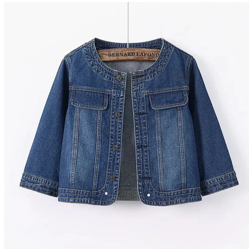 INESKA™ | Kort Denimjakke med Sommerkant