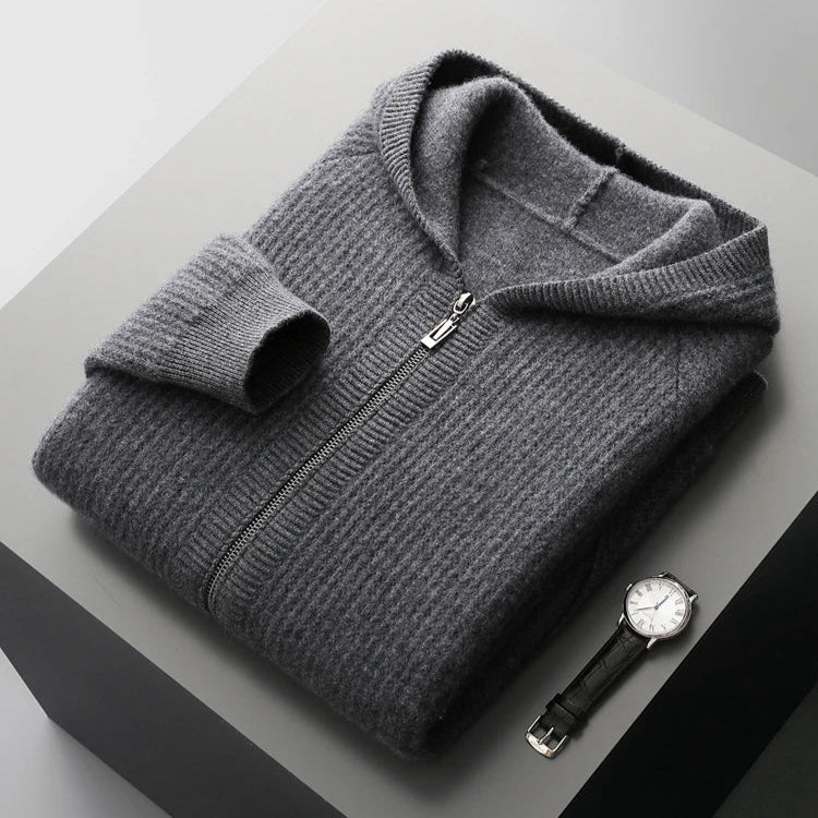LOUREN™ | Cashmere Hættetrøje med Lynlås
