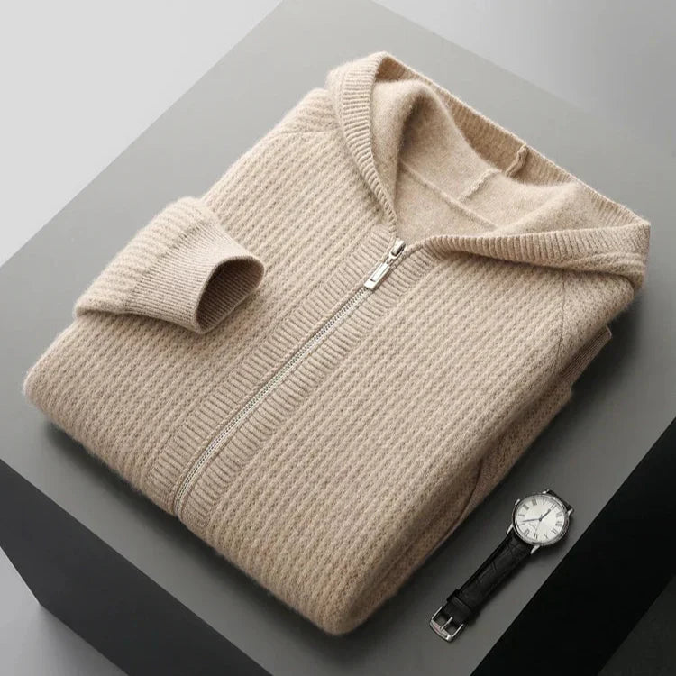 LOUREN™ | Cashmere Hættetrøje med Lynlås