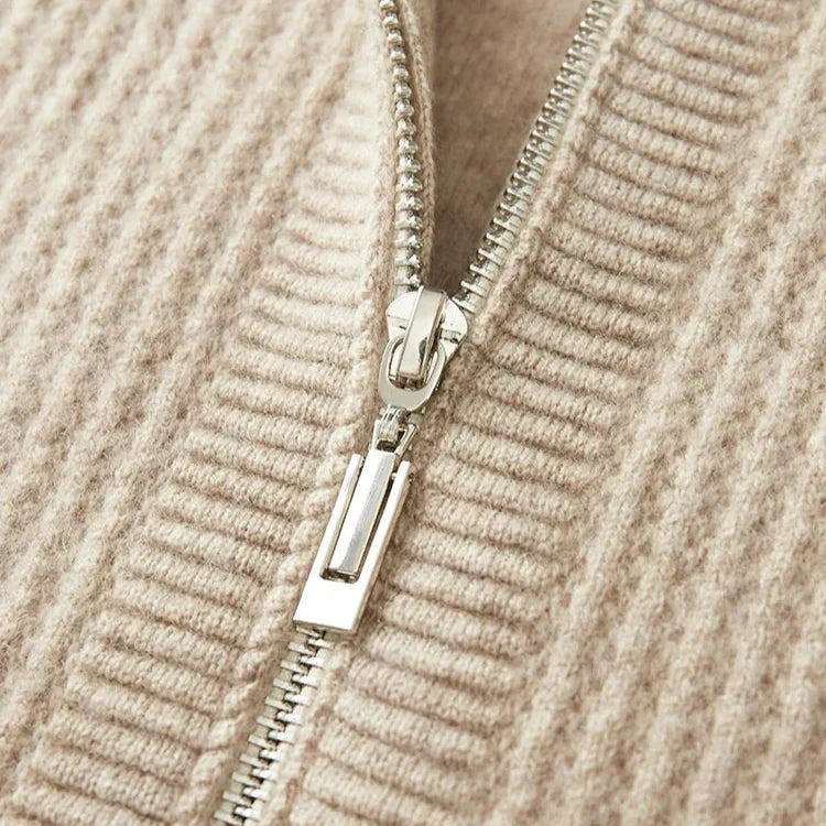 LOUREN™ | Cashmere Hættetrøje med Lynlås