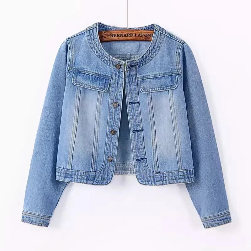 INESKA™ | Kort Denimjakke med Sommerkant