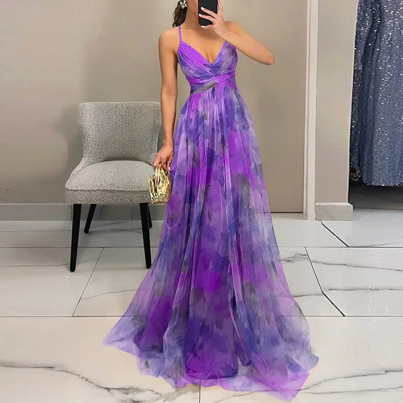 Alma | Elegant Blomsterkjole i Maxi-længde