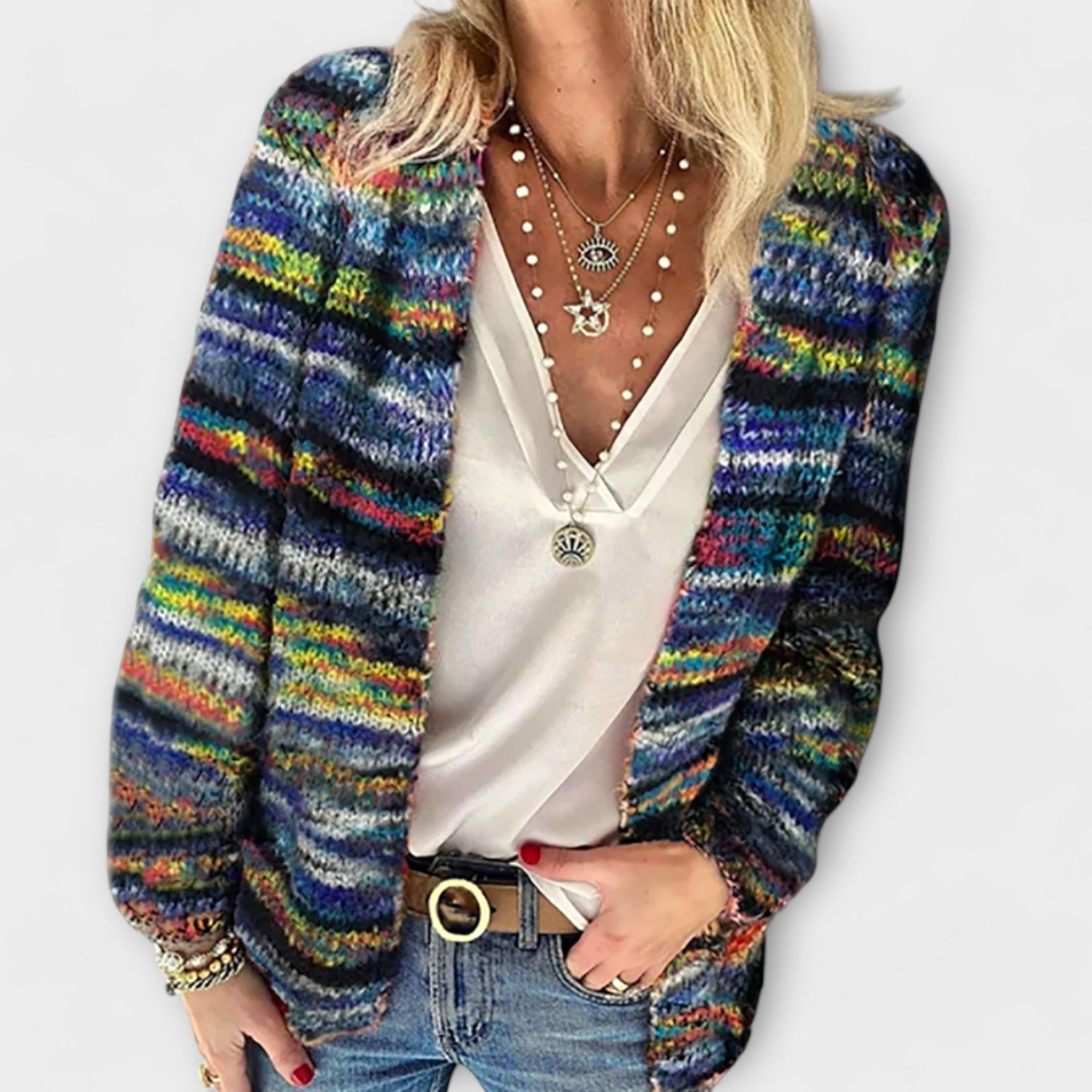 KALINA™ | Farverig og Blød Cardigan