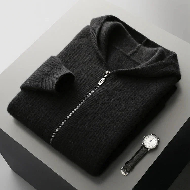LOUREN™ | Cashmere Hættetrøje med Lynlås