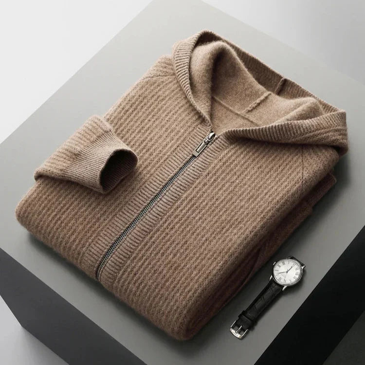 LOUREN™ | Cashmere Hættetrøje med Lynlås