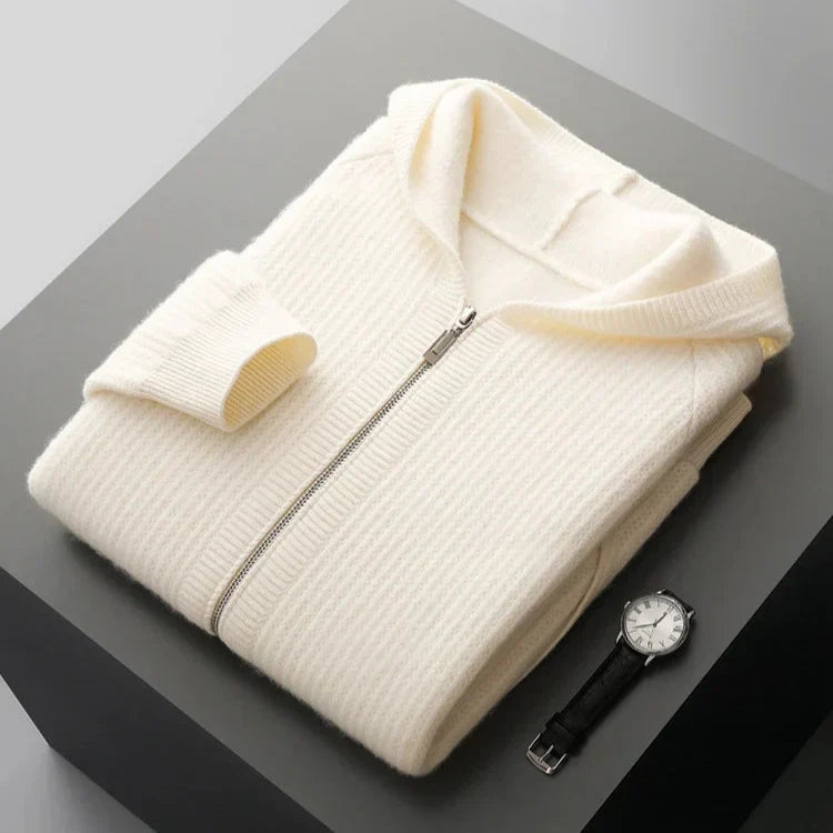 LOUREN™ | Cashmere Hættetrøje med Lynlås