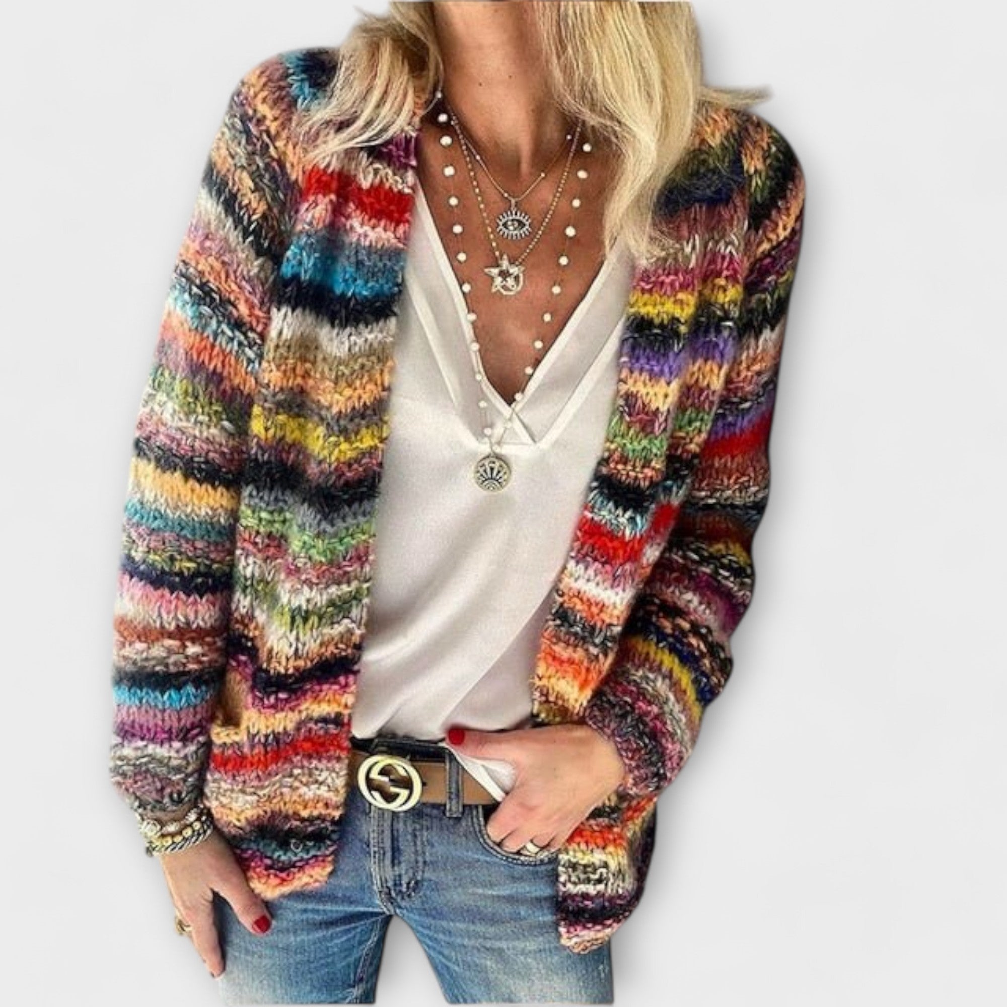KALINA™ | Farverig og Blød Cardigan