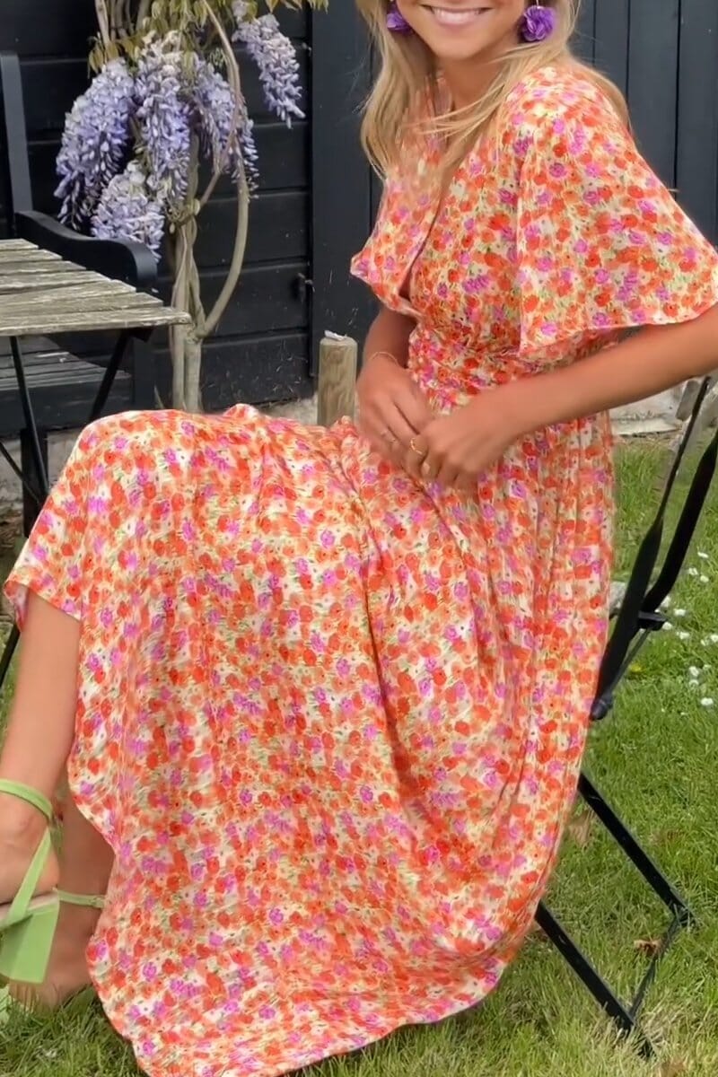 Celina™ | Elegant maxikjole med V-udskæring