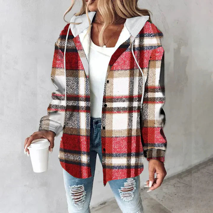 MAELINA™ – Blød Flanneljakke med Hætte